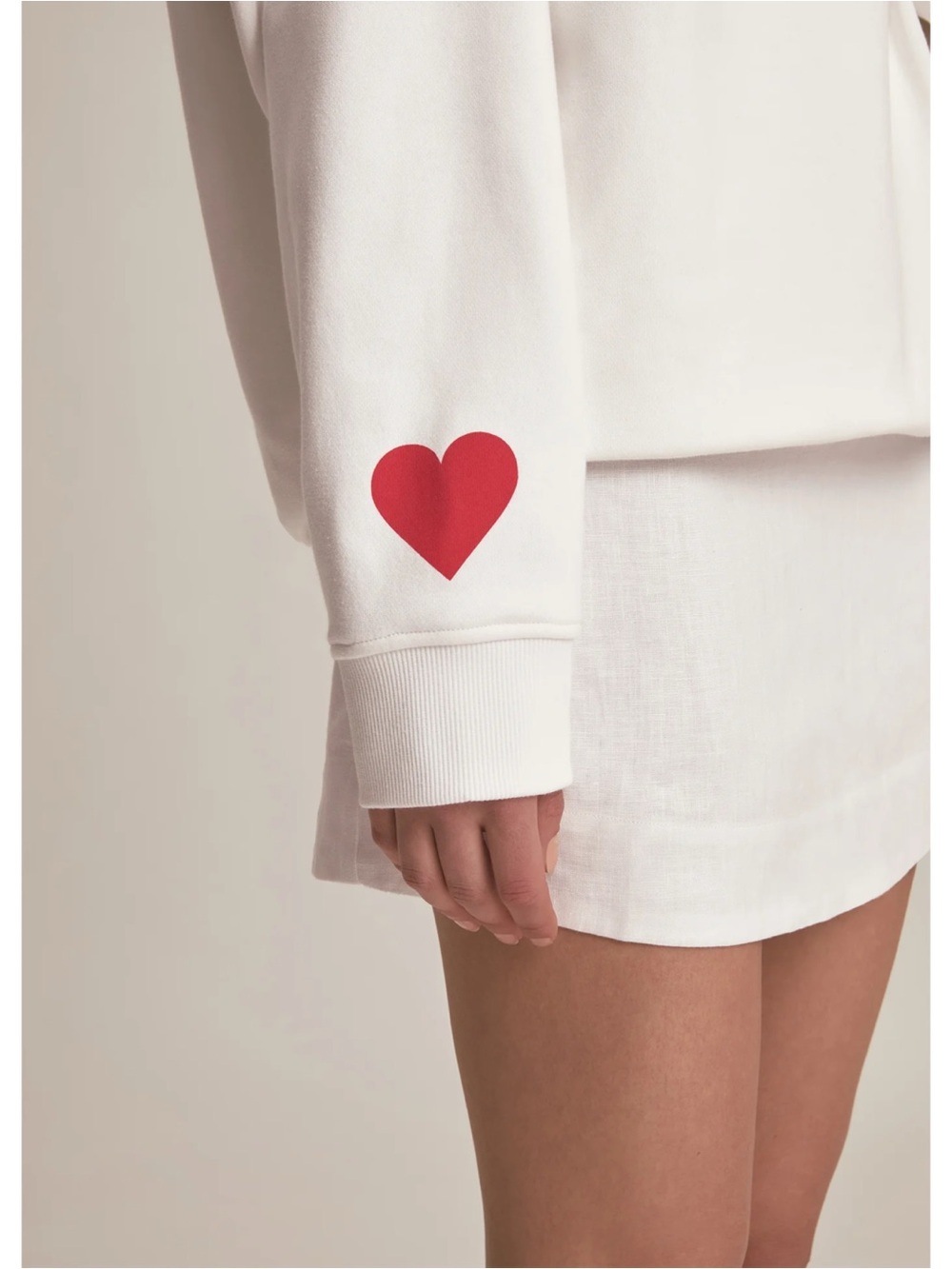 NWT Favorite Daughter Favorite Bride Boyfriend Sweatshirt in White - Picture 3 of 14